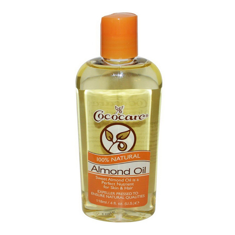 Cococare 100% Natural Almond Oil for Skin and Hair, 4 Oz