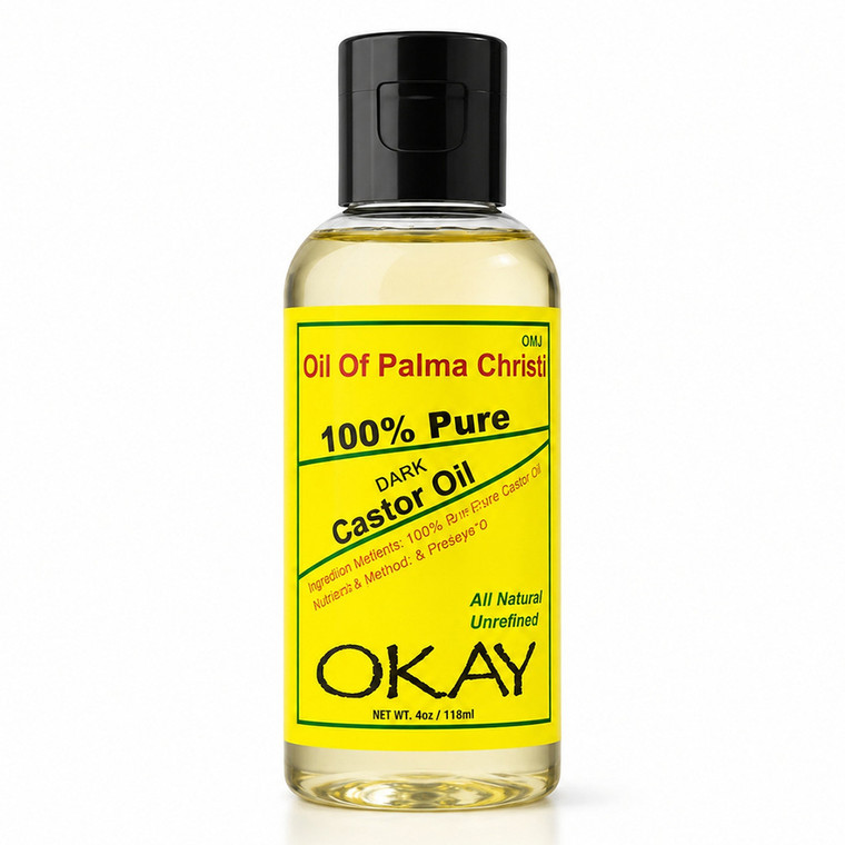 Okay Pure Naturals 100 Percent Pure Castor Oil for Healthy Hair and Skin Care 4Oz (118ml)