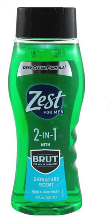 Zest For Men 2 in 1 Fresh Blast Hair & Body Wash, 18 Oz