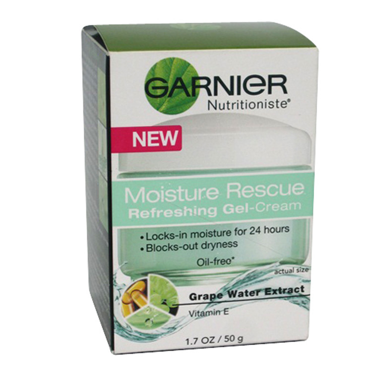Garnier Nutritioniste Moisture Rescue Oil Free Gel-Cream, Grape Water Extract, 1.7 Oz