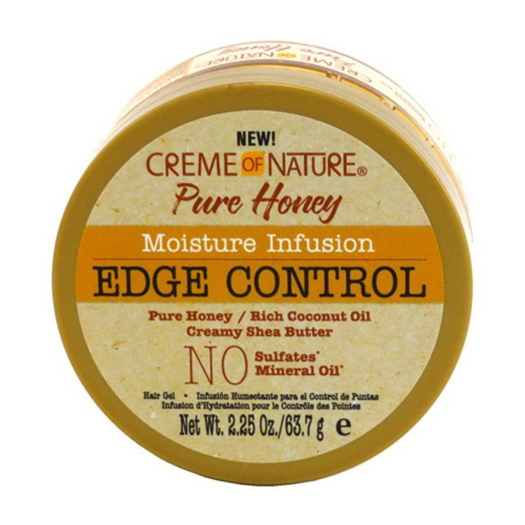 Creme Of Nature Pure Honey Moisture Infusion Edge Control Gel, 2.25 Oz