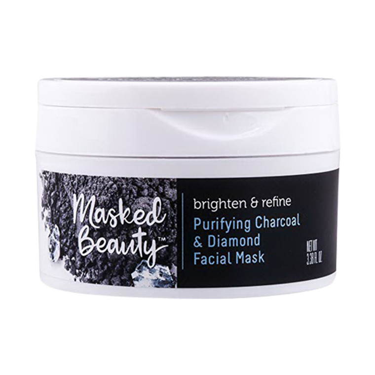 Masked Beauty Purifying Charcoal and Diamond Rinse Off Facial Mask, 3.38 Oz