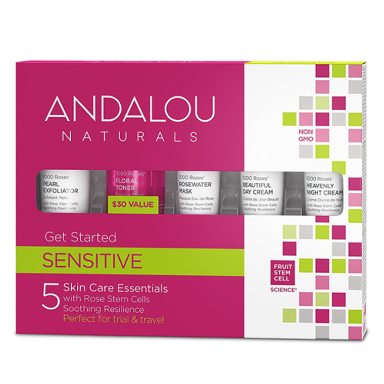 Andalou Naturals 1000 Roses 5 Skin care Essentials Kit, 1 ea