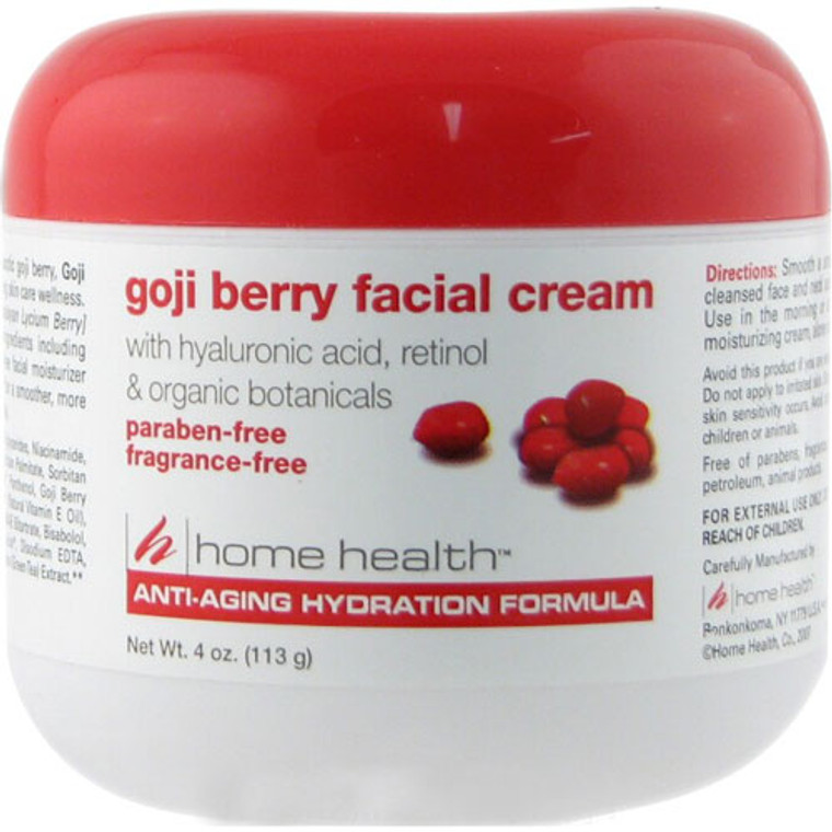 Home Health Goji Berry Facial Cream With Hyaluronic Acid - 4 Oz