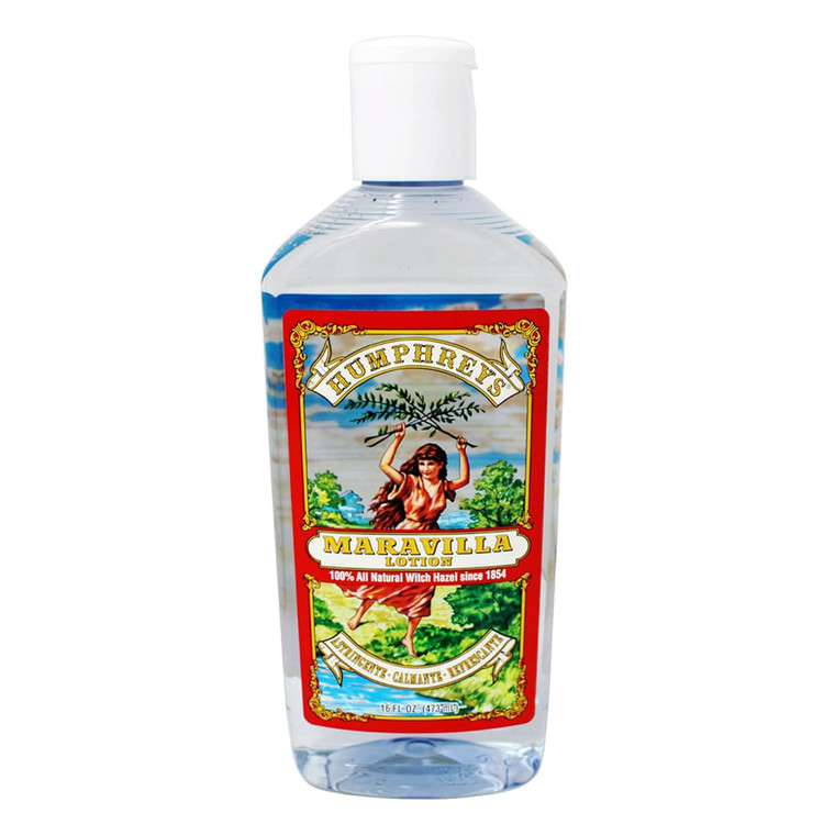 Humphreys Maravilla Witch Hazel Facial Astringent Lotion Helps Remove Dirt and Skin Softener 16Oz (473ml)