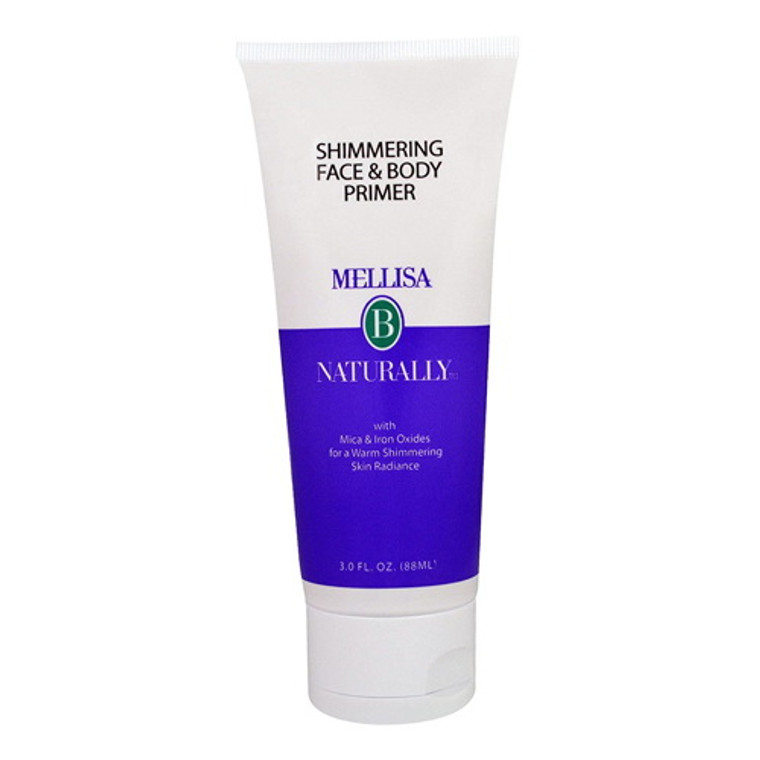 Mellisa B Naturally Shimmering Face and Body Primer With Mica and Iron Oxides, 3 Oz