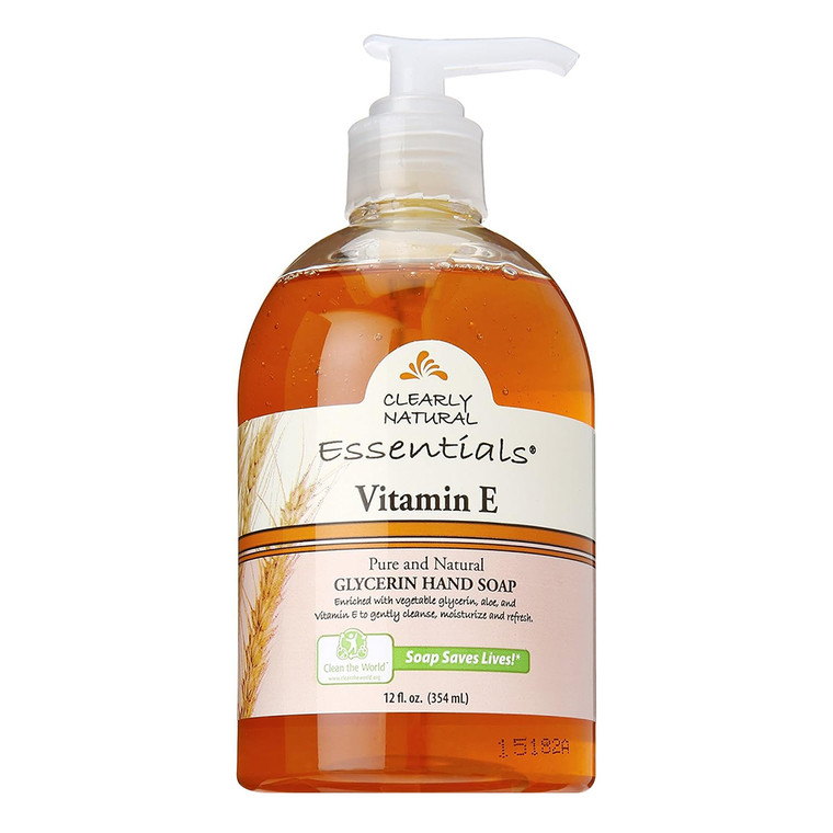 Clearly Natural Vitamin E Liquid Glycerin Soap Moisturizing Hand Soap Pump 12Oz (354ml)
