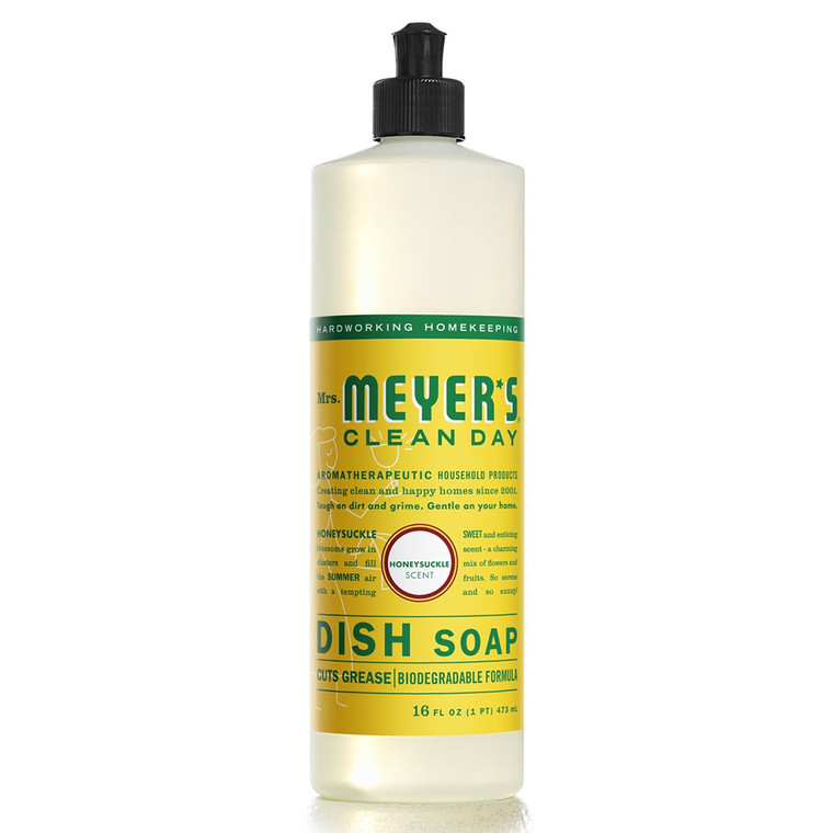Mrs. Meyers Clean Day Liquid Dish Soap, Honeysuckle - 16 Oz