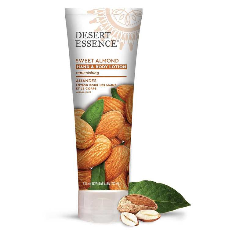 Desert Essence Organics Hand and Body Lotion Almond Nourishing Moisturizing Formula 8Oz (237ml)