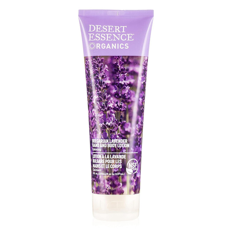 Desert Essence Organics Hand and Body Lotion Bulgarian Lavender Nourishing Moisturizing Formula 8Oz (237ml)