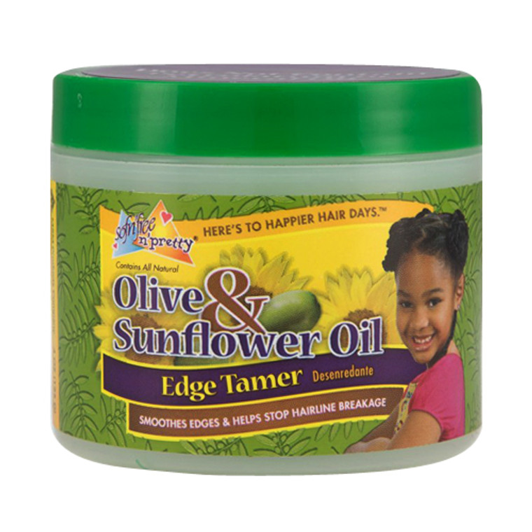Sofn Free N Pretty Olive and Sunflower Oil Edge Tamer for Hair, 4 Oz