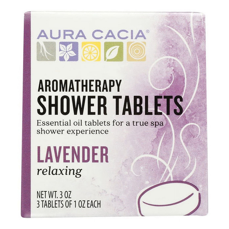 Aura Cacia Aromatherapy Shower Tablets, Relaxing Lavender - 3 Oz