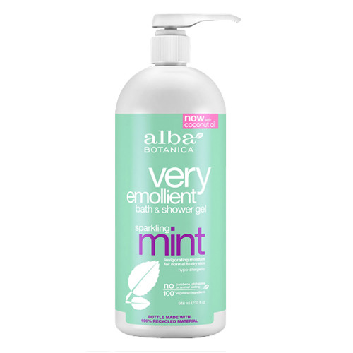 Alba Botanica Invigorating Body Wash Sparkling Mint Normal Skin 32Oz (946ml)