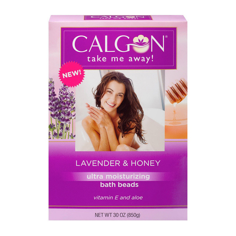 Calgon Take Me Away Moisturizing Bath Beads Lavender And Honey, 30 Oz