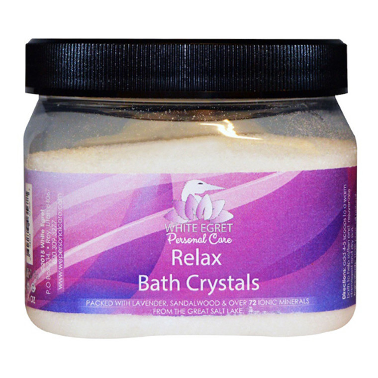 White Egret Personal Care Bath Crystals Relax 16 Oz