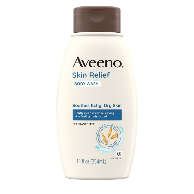 Aveeno Skin Relief Fragrance Free Body Wash for Sensitive Itchy Dry Skin 12Oz (354ml)