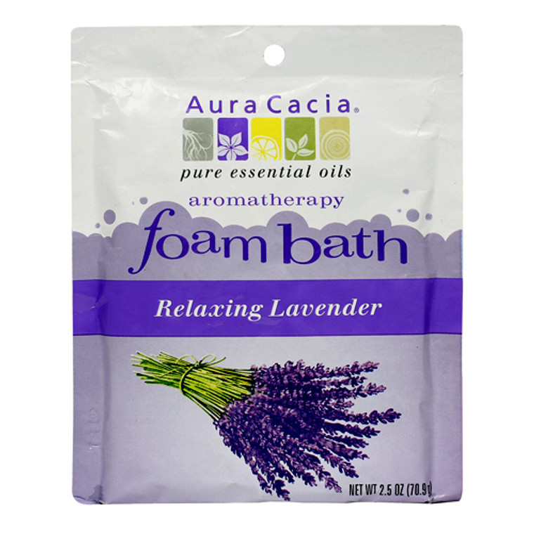 Aura Cacia Aromatherapy Calming And Relaxing Foam Bath, Lavender - 2.5 Oz