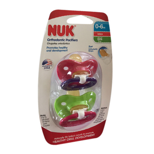 Gerber Nuk Bpa Free New Born Orthodontic Pacifier Latex Size 1 Colors