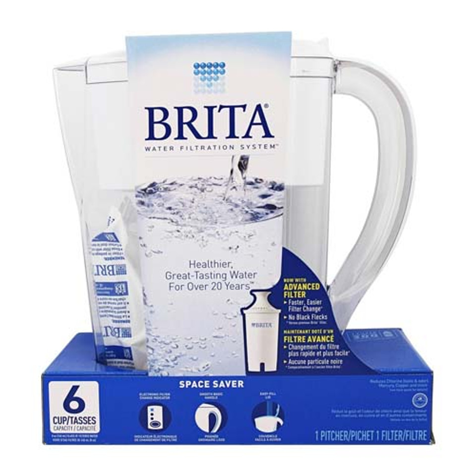 Brita Smart Space Saver Pitcher Water Filter -1 Ea - myotcstore.com