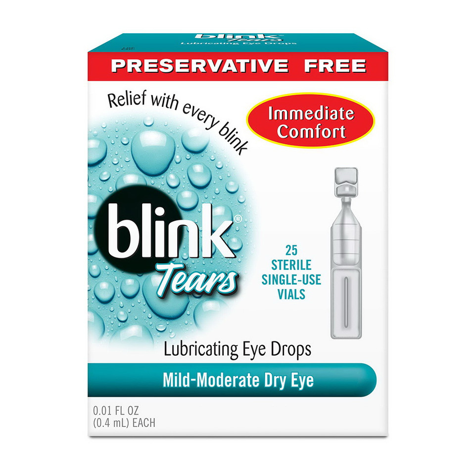 Abbott Blink Tears Preservative Free Lubricating Single Use Eye Drops, 25 Ea