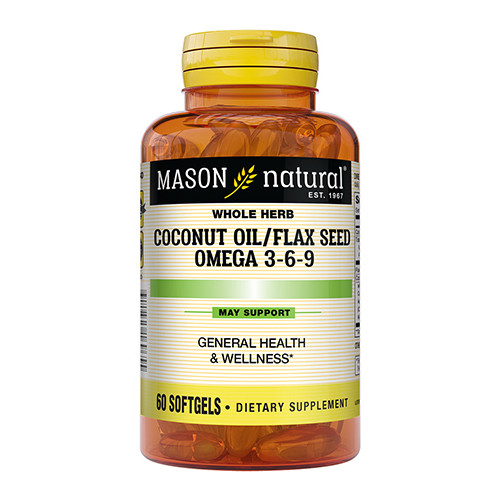 Mason Coconut Oil & Flax Seed Omega 369 Softgels, Herbal Supplement