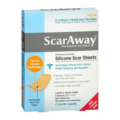 Scaraway C-Section Silicone Scar Sheets - 4 Ea