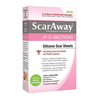 ScarAway Long Silicone Scar Sheets 1.5 Inch x 7 Inch, 6 Ea 