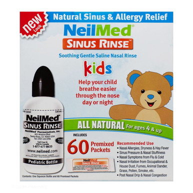 NeilMed Sinus Rinse Pediatric Starter Kit with 30 Premixed Packets