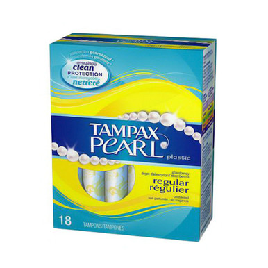 Tampax Pearl Regular Plastic Tampons, Unscented - 18 Ea