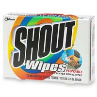 Shout Wipes - Portable Stain Treater Towelettes - Pack of (24) Wipes