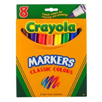 Crayola Washable Markers Classic Colors Broad Set of 8