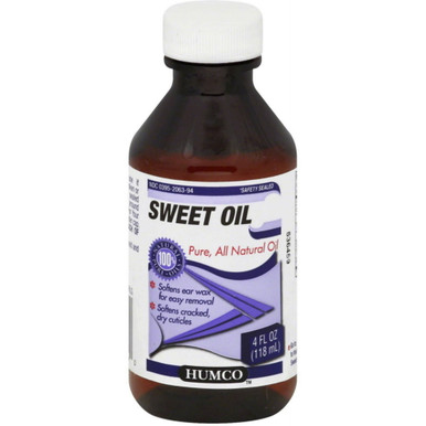 Humco Natural Pure Sweet Oil NF for Ear Wax Softening 4Oz (118ml)