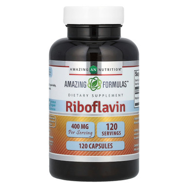 Amazing Formulas Riboflavin Capsules 400mg Dietary Supplement for ...