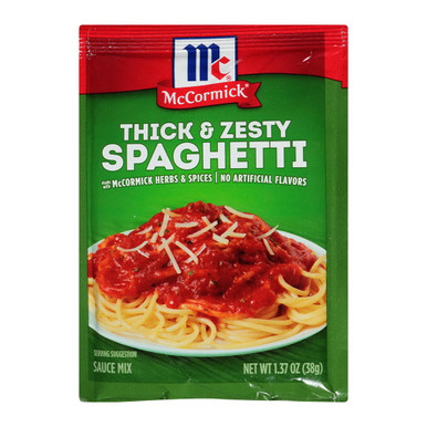 McCormick Sauce Mix, Spaghetti, Thick & Zesty 1.37 oz, Gravy Mixes