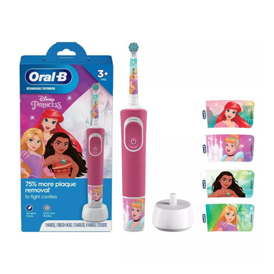 Oral-B Kids Disney Princesses Electric Toothbrush for 3+ Kids, Assorted ...