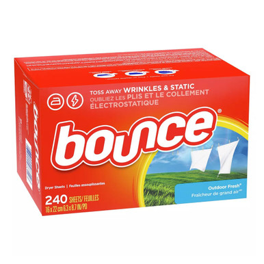 Bounce Dryer Sheets Laundry Fabric Softener, Outdoor Fresh, 240 Ea