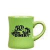 The 10oz Diner Mug in Avocado brings a retro-inspired look to a classic ceramic coffee mug, making it a standout choice for coffee shops and retail displays. Its iconic curved diner shape is comfortable to hold and ideal for everyday coffee service, house mugs, or branded merchandise programs. Designed for durability and strong logo visibility, this mug blends nostalgic style with practical function—perfect for cafés and retailers looking to offer a distinctive, everyday mug customers enjoy using.