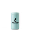 Matte mint Simple insulated coffee tumbler with custom black bird artwork and coffee house lettering.
