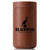 Matte caramel Simple insulated coffee tumbler featuring a custom black bird logo and matching lid.