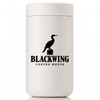 Matte white Simple insulated coffee tumbler featuring a custom black bird logo and matching lid.
