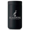 Matte black Simple insulated coffee tumbler featuring a custom bird logo and matching lid.