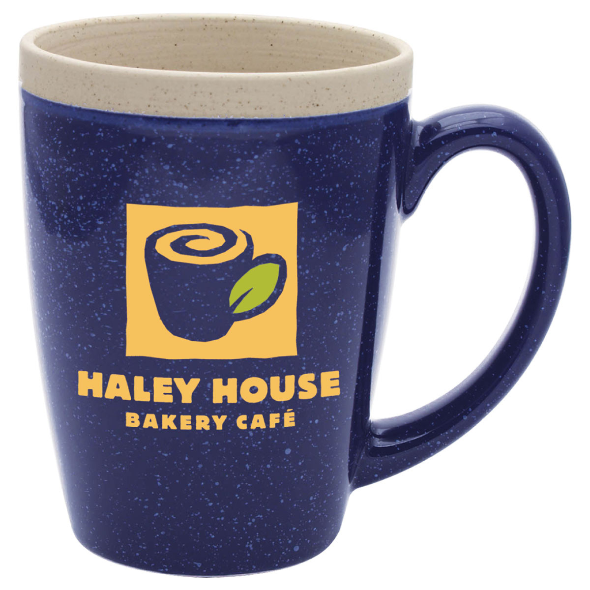 16oz Adobe Ceramic Mug | Rustic Speckled Custom Logo Coffee Mug