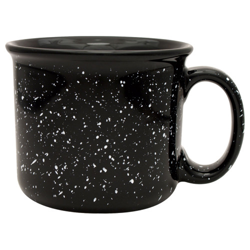 The 14oz Ceramic Camper Mug in Black with Speckles offers a timeless, high-contrast look that’s a top choice for custom logo drinkware across coffee shops, breweries, restaurants, and branded merchandise programs. Popular in current search trends for minimalist, retro-inspired mugs, this speckled ceramic camp mug delivers strong logo visibility and everyday durability for retail and promotional use.