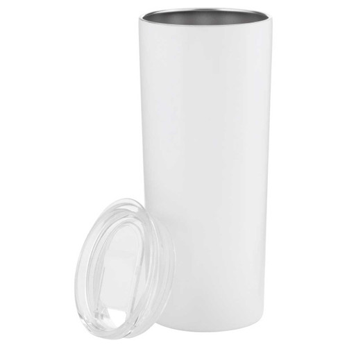 The 20.9oz Fender Tumbler in Matte White offers a clean, timeless look that pairs beautifully with custom logos, coffee shop branding, and retail merchandise. Its double-wall vacuum insulation helps keep beverages hot or cold for hours, making it an ideal everyday travel tumbler for customers, employees, and promotional giveaways. The smooth matte finish creates a premium presentation that showcases custom artwork with crisp contrast while providing lasting brand visibility wherever it goes.