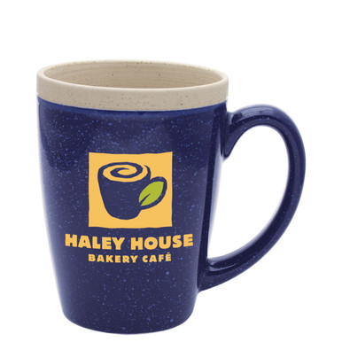 16oz Adobe Ceramic Mug | Rustic Speckled Custom Logo Coffee Mug
