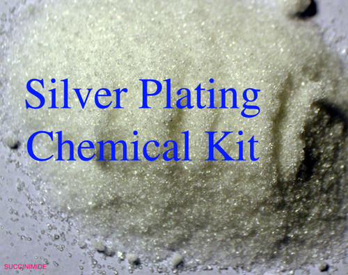 SC-2: Improved 2023 - Succinimide Silver Plating Solution Complete Chemical Kit, to Make 500 mL