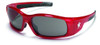 SWAGGER CRIMSON RED FRAME, GRAYANTI-FOG LENS