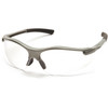 FORTRESS GRAY FRAME, CLEAR LENS