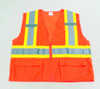 CLASS II, ORANGE VEST, POCKETS, SIZE: M