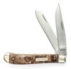 3 7/8" TRAPPER 2-BLADE DESERT IRON WOOD HAND